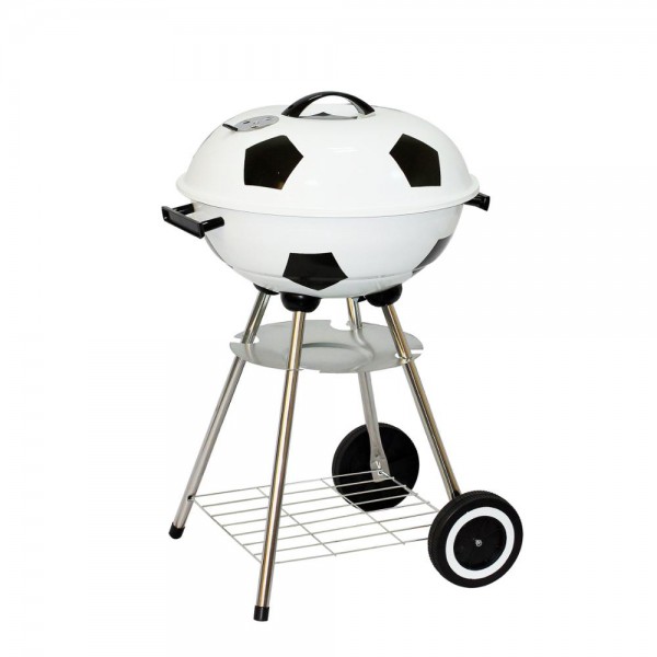 Football-Shape-Charcoal-Kettle-BBQ-Grill-for